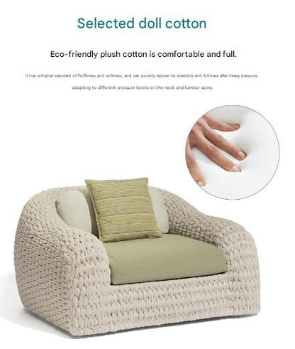 Luxury Outdoor Rattan Sofa Set With Coffee Table