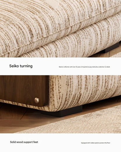 Vintage Fabric Sofa with Removable Covers