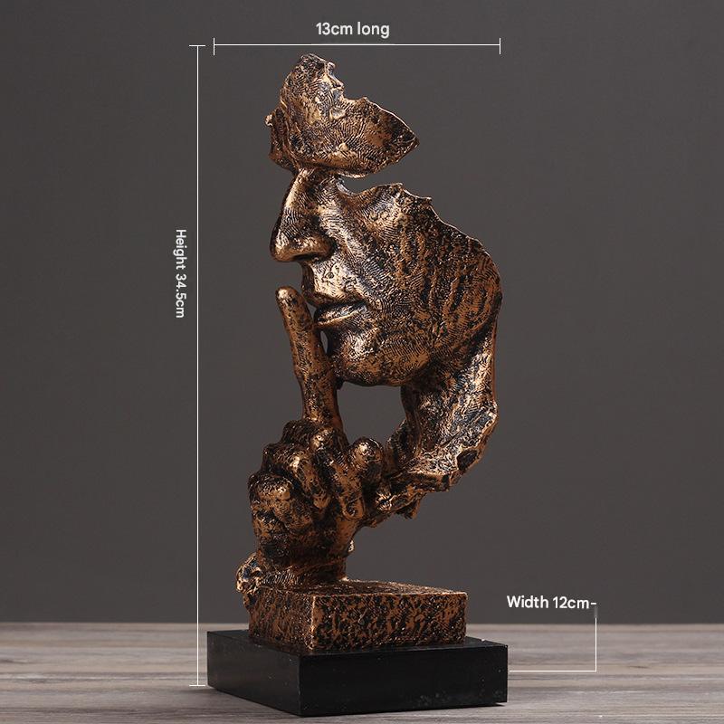 Modern Abstract Face Sculpture Resin Ornament