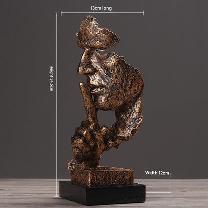 Modern Abstract Face Sculpture Resin Ornament