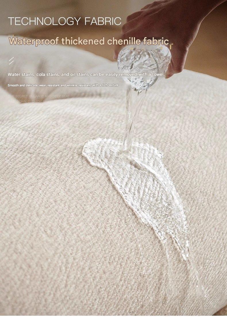 Luxury Chenille Fabric Sofa with Deep Cushions