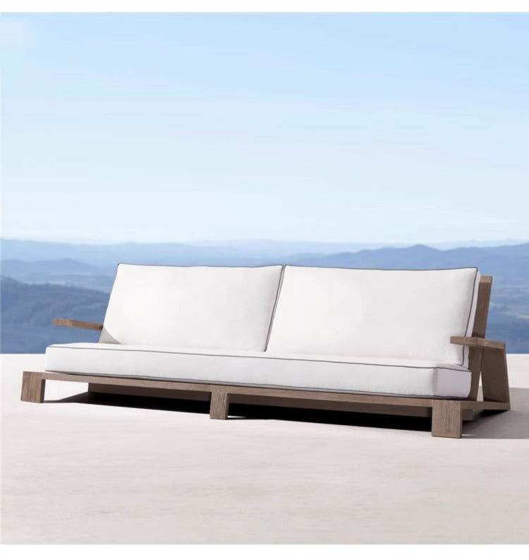 Luxury Outdoor Wooden Sofa Set with Coffee Table