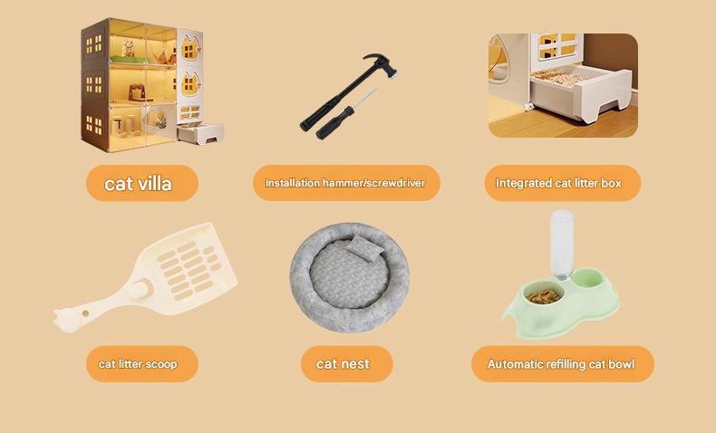 Luxury Indoor Multi Layer Cat Cage