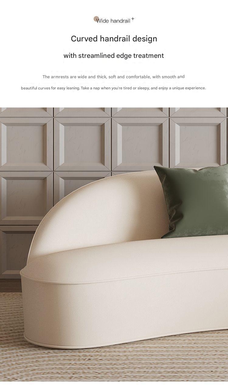 Modern Curved Cloud Sofa Set With Chair And Coffee Table