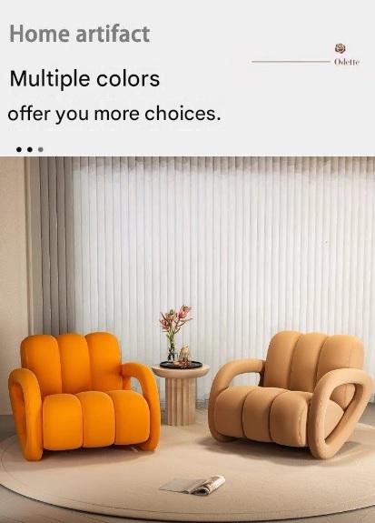 Luxury Soft Upholstered Lounge Chair with Armrest