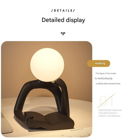 Modern Abstract Reading Man Table Lamp