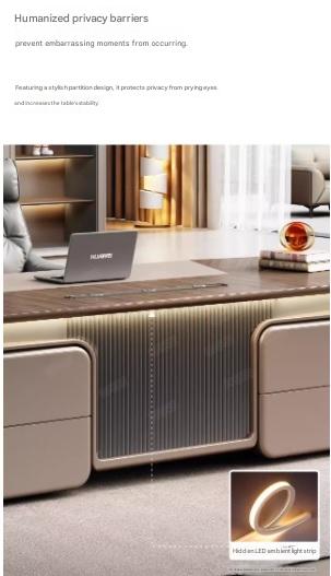 Luxury L-Shaped Office Desk With Chair