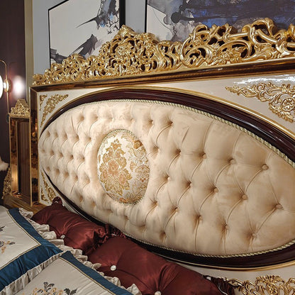 Vintage Gold Leaf 1.8 Meter Princess Double Bed