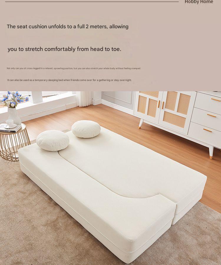 Modern Curved Foldable Fabric Sofa