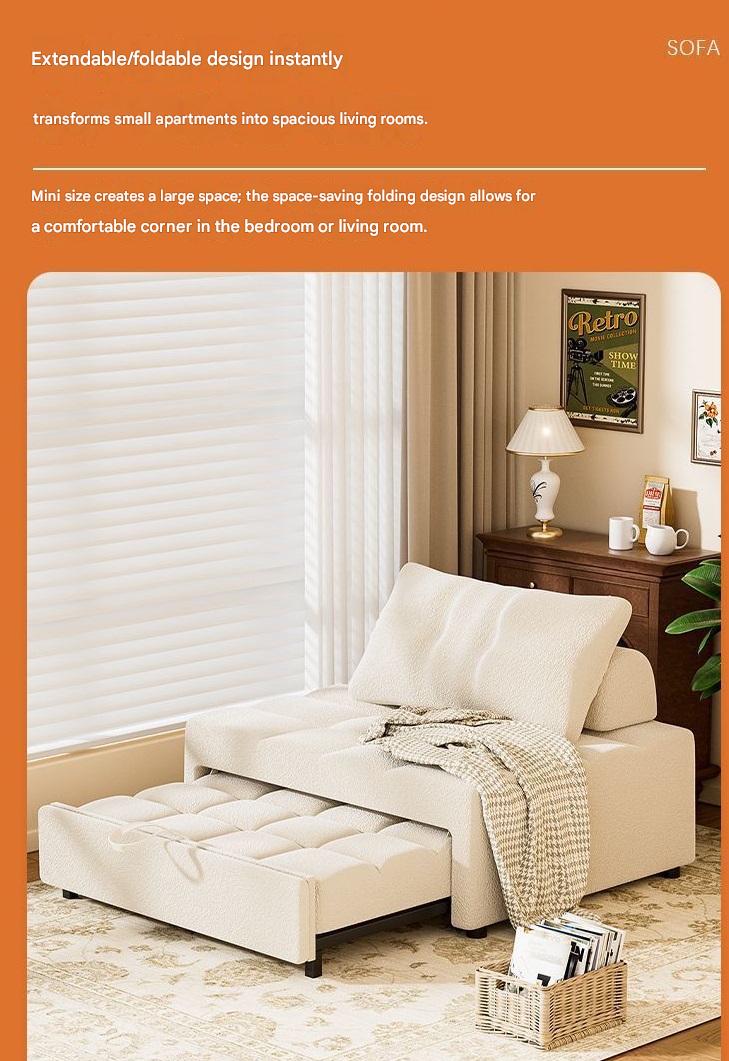 Multifunctional Folding Lambswool Sofa Bed