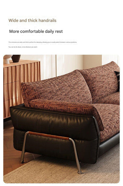 Modern Extra Large Fabric Sofa with Goose Down Cushions