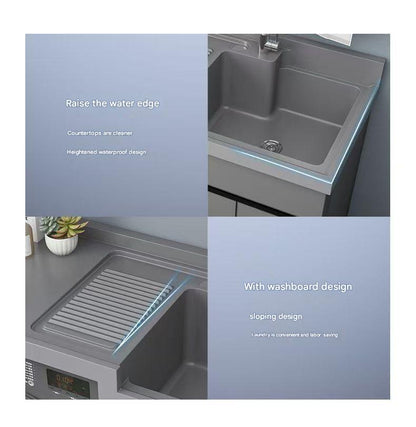 Modern Laundry Cabinet with Integrated Wash Basin