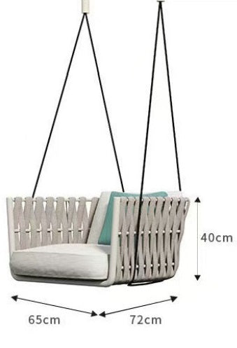 Luxury Outdoor Hanging Swing Chair Set with Cushions