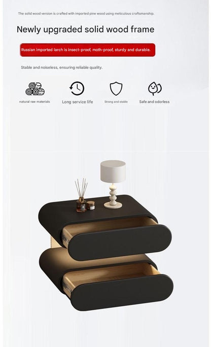 Luxury Wooden Bedside Table With Acrylic Sensor Light
