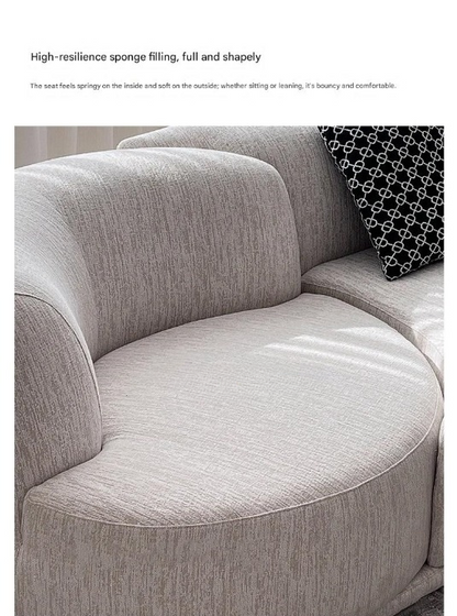 Luxury Curved Fabric Bordone Rotating Sectional Sofa Set