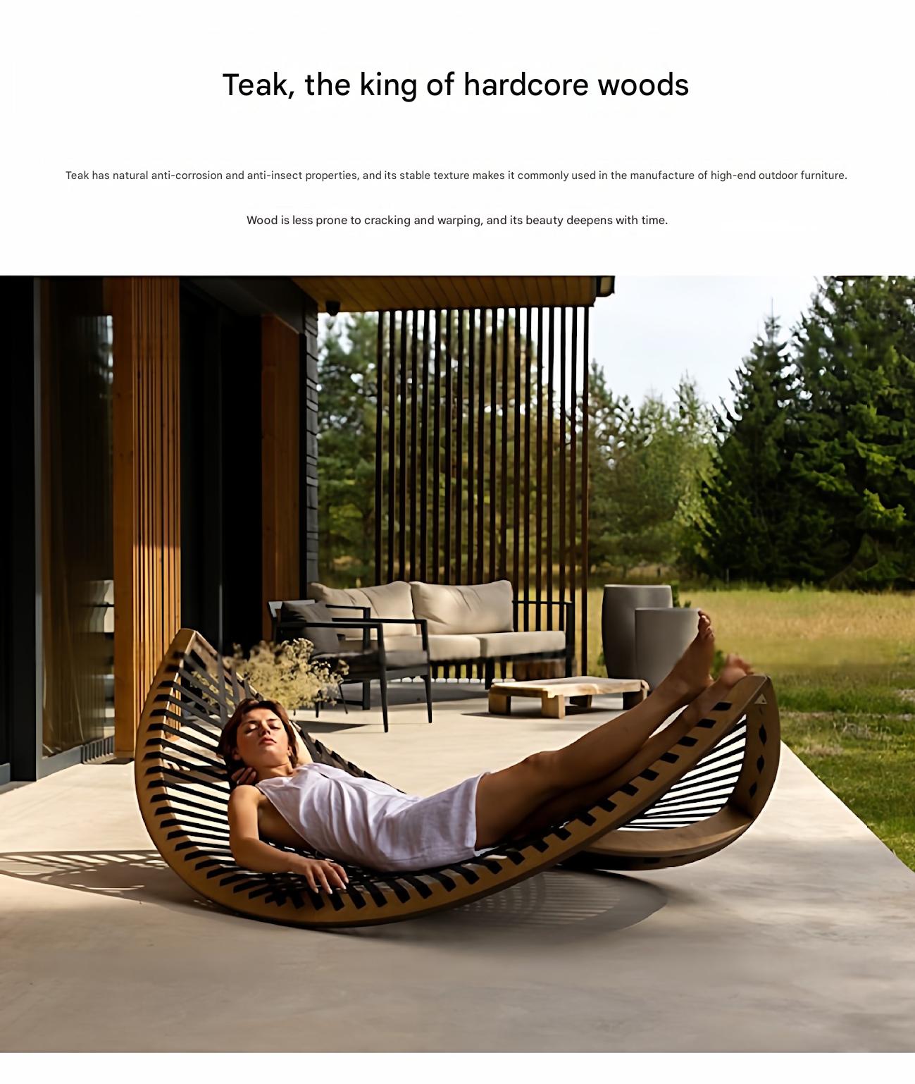 Modern Outdoor Woven Sun Lounger Chair