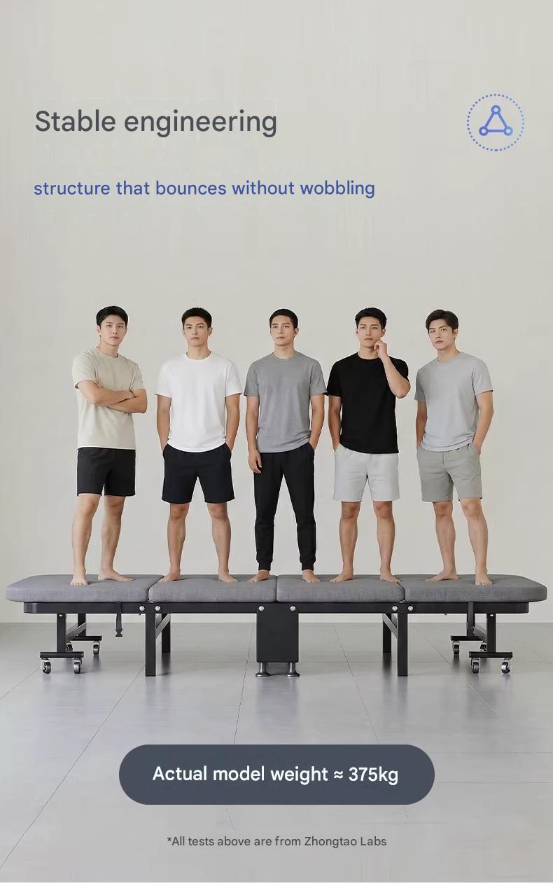 Foldable Office Nap Bed with Adjustable Backrest
