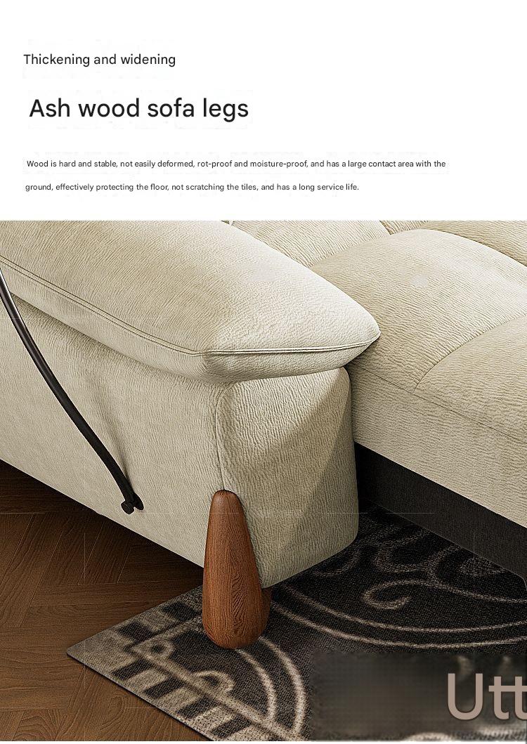 Modern Electric Chenille Lounge Sofa With Phone Holder