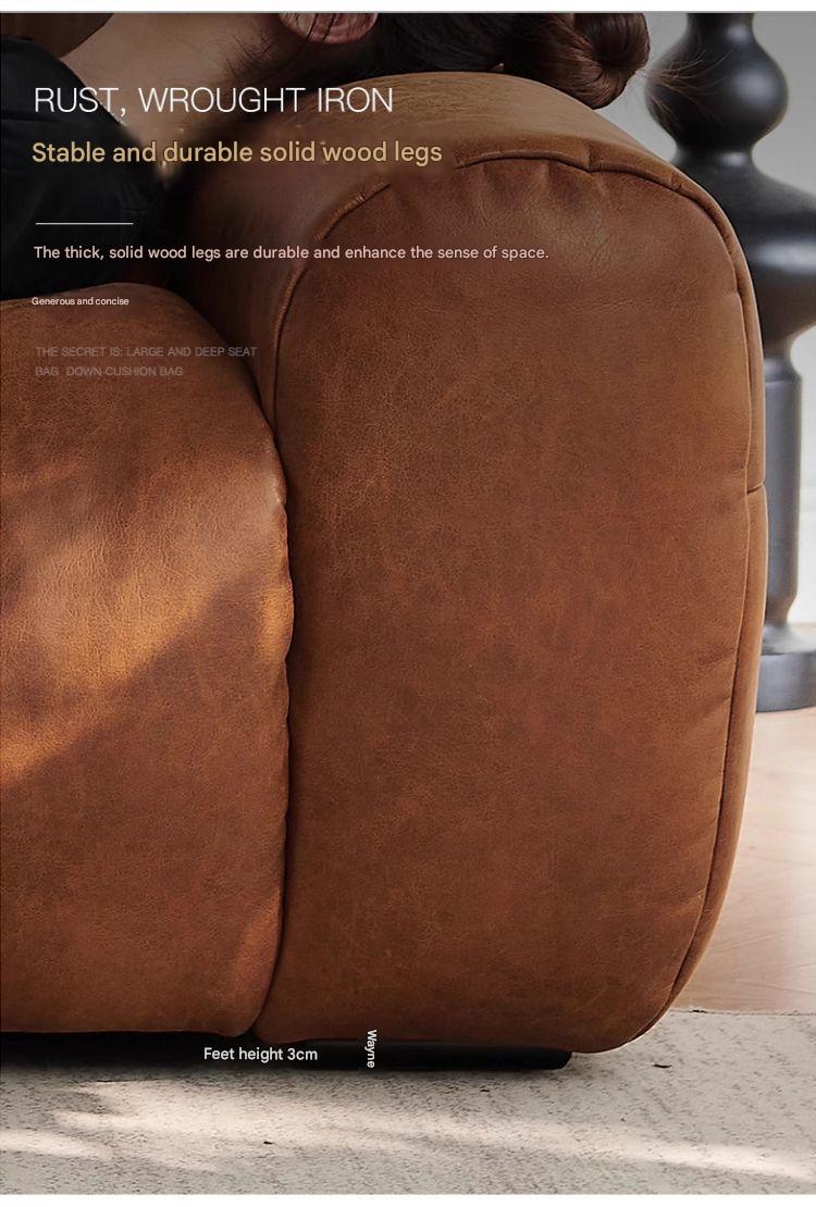 Luxury Leather Sofa With Deep Lounge Seating