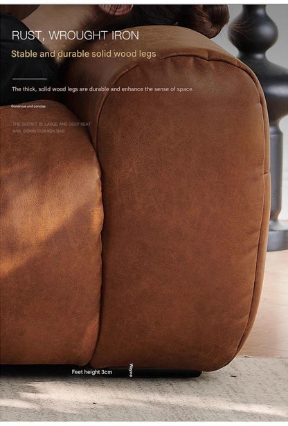 Luxury Leather Sofa With Deep Lounge Seating