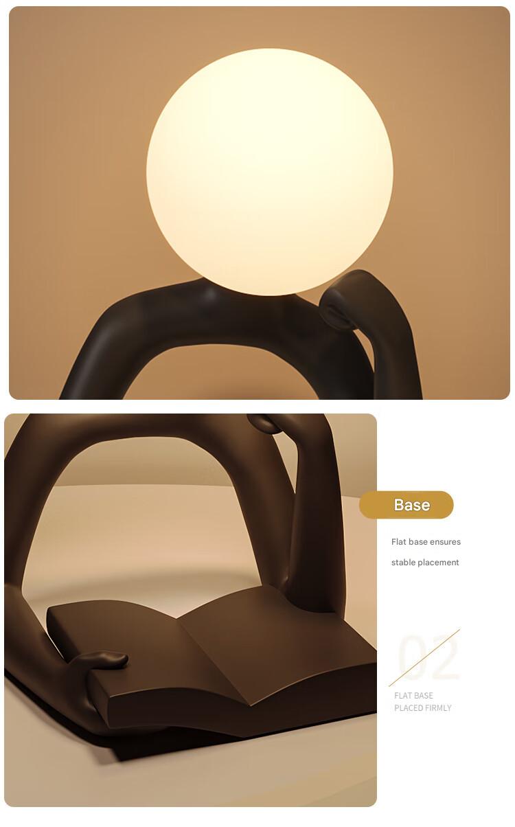 Modern Abstract Reading Man Table Lamp