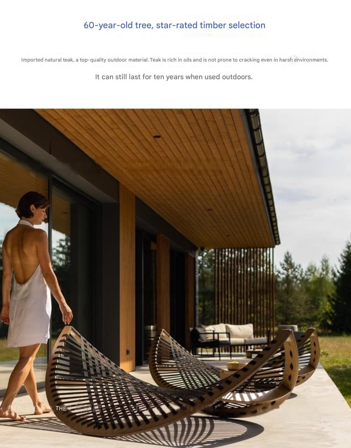 Modern Outdoor Woven Sun Lounger Chair