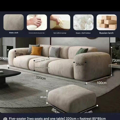 Luxury Fabric Sofa With Footstool
