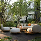 Luxury Outdoor Curved Sofa Set with Coffee Table