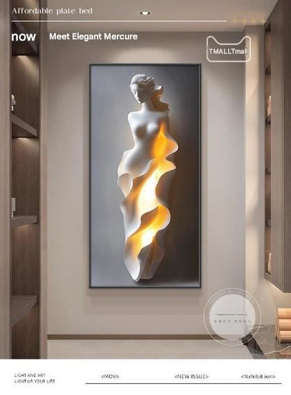 Modern LED Relief Wall Art Painting Frame