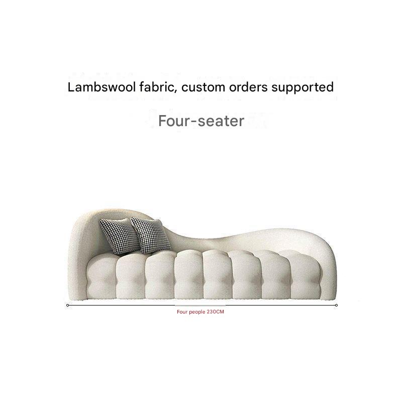 Modern Curved Sofa Set with Accent Chair And Coffee Table