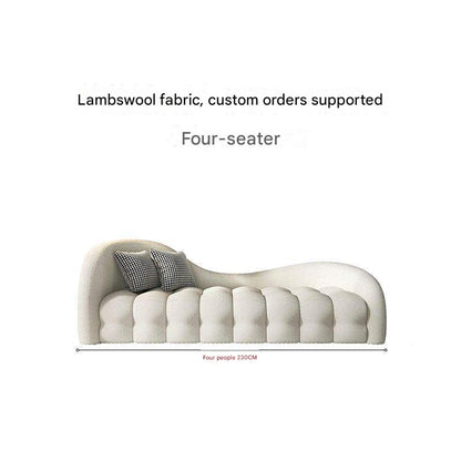 Modern Curved Sofa Set with Accent Chair And Coffee Table