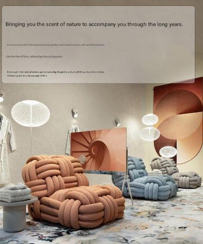 Luxury Italian Woven Knot Sofa Chair