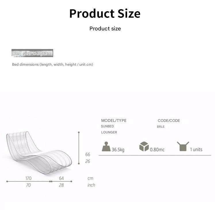 Outdoor Stainless Steel Pool Lounger Chair