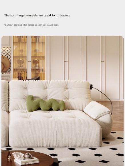 Luxury Multifunctional Retractable Fabric Sofa Bed With USB Charging