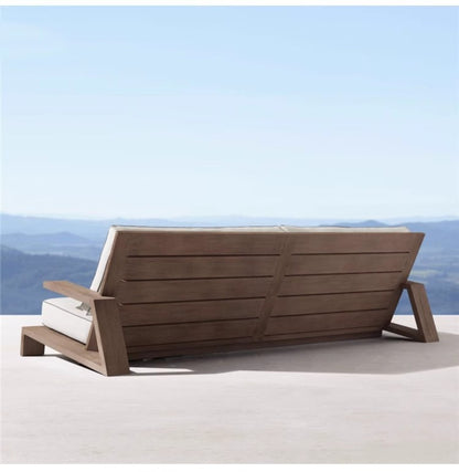 Luxury Outdoor Wooden Sofa Set with Coffee Table
