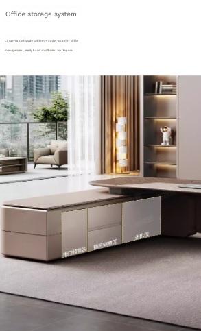 Luxury L-Shaped Office Desk With Chair