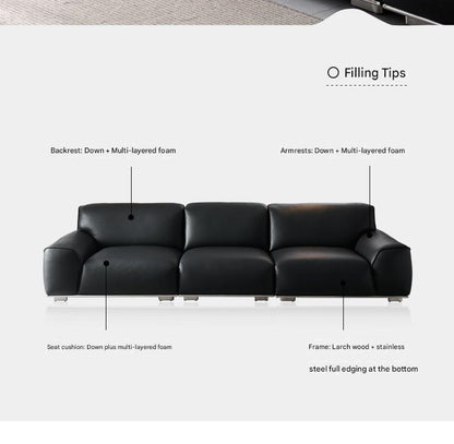 Luxury Leather 3-Seater Sofa