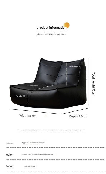 Modern Lazy Single Sofa Chair with Ottoman Footrest