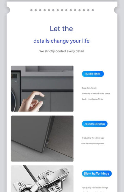 Modern Laundry Cabinet with Integrated Wash Basin