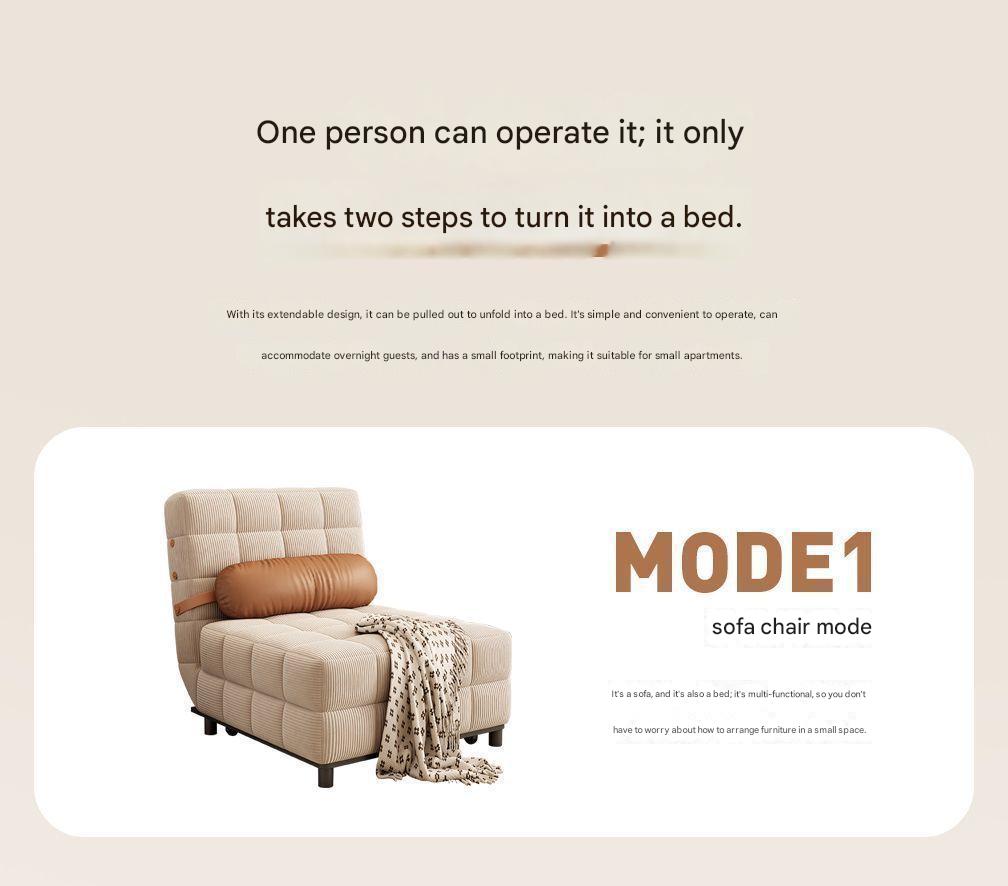 Retro Folding Multifunctional Dual purpose Sofa Bed
