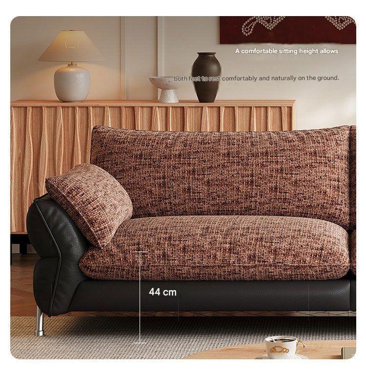 Modern Extra Large Fabric Sofa with Goose Down Cushions