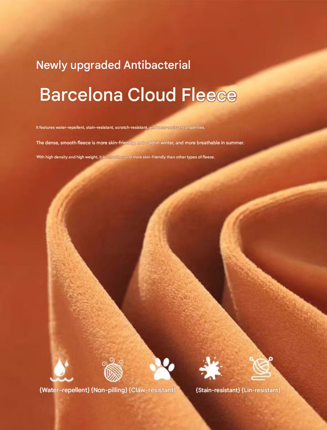 Modern French Barcelona Cloud Velvet Sofa