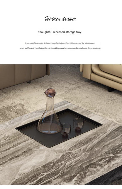 Italian Luxury Rectangular Marble Coffee Table