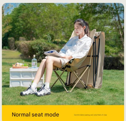 Outdoor Folding Chair with Umbrella Canopy