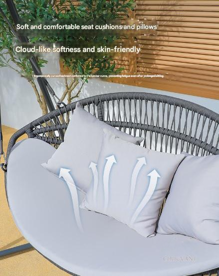 Luxury Outdoor Hanging Swing Sofa with Canopy