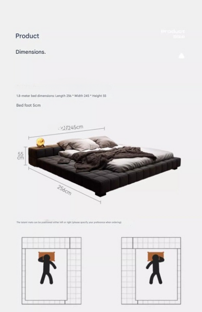 Luxury Italian Double Bed with Extended Frame