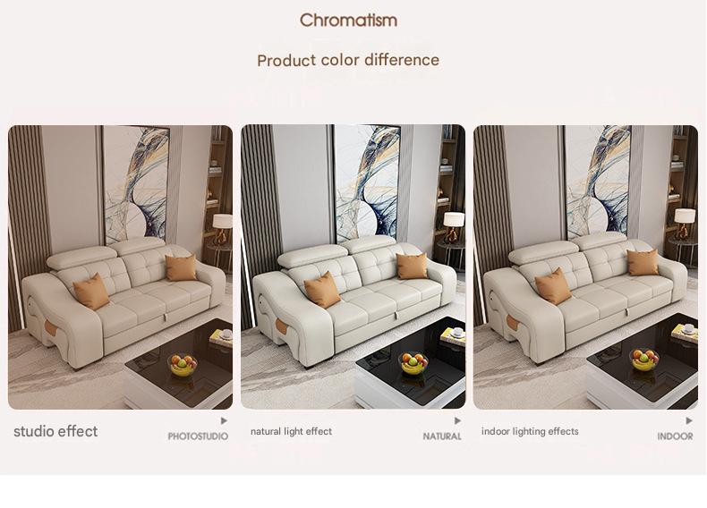 Luxury Smart Recliner Sectional Sofa with Adjustable Headrest