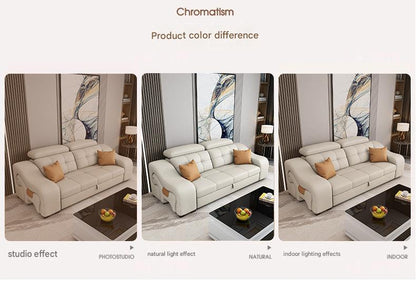 Luxury Smart Recliner Sectional Sofa with Adjustable Headrest