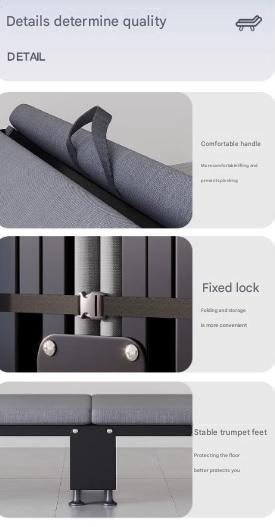 Foldable Office Nap Bed with Adjustable Backrest