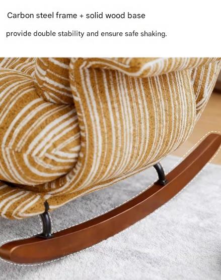 Retro Lazy Rocking Chair with Ottoman